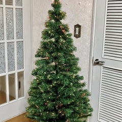 Xmasツリー電飾イルミネーション付き155cm