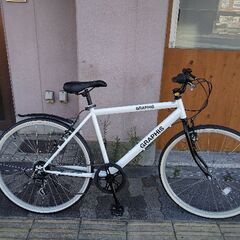 GRAPHIS[グラフィス]26吋 クロスバイク 6speed/ホワイト