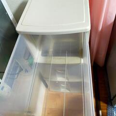 透明クリア収納ケース3段キャビネットの画像