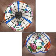 ステンドグラス 照明 ペンダントライト 明かり 直径約50×高さ約35cm GRANCASA GCp.37010 札幌市 清田区 平岡 ステンドグラス 照明 ペンダントライト 明かり 直径約50×高さ約