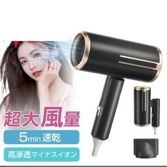 【新品未使用】ドライヤー ヘアドライヤー 人気 大風量 速乾 イ...