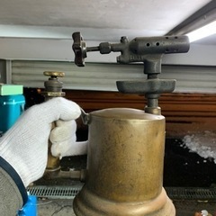 サカエ　灯油バーナー　真鍮　昭和レトロ　キャンプ　ケロシン