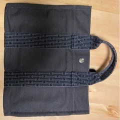 美品　HERMES エルメス ミニトート フールトゥ PM ネイビー、グレー 美品 エルメス フールトゥ PM ミニ トートバッグ バンドバッグ ネイビー