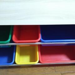 絵本棚付おかたづけ収納ラックの画像