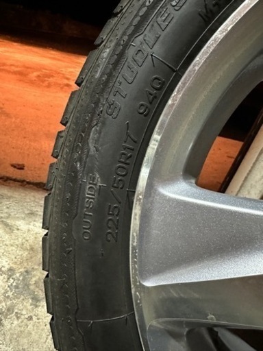 ホンダ アコードツアラー 純正 17インチ アルミホイール　スタッドレスタイヤ　225/50R17 4本セット★ インスパイア等にも