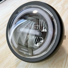 【決まりました】汎用 LED ヘッドライト デイライト 白光 イカリング ポジション カスタムの画像