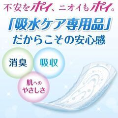 【新品】ポイズ 肌ケアパッド 多い時も安心用 レギュラー（120cc）20枚入り×６パック【女性用尿とりパッド】の画像