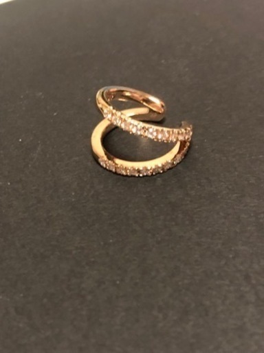 イヤーカフ イヤカフ ピンクゴールド K18 ダイヤモンド 0.20カラット