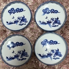 昭和レトロ　丸皿4枚セット