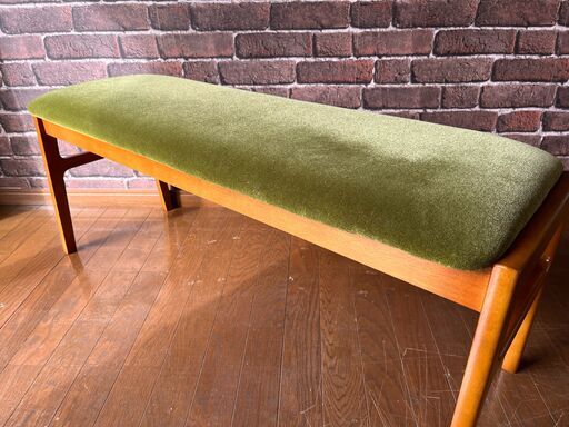 美品＊カリモク６０ Kチェア ２シーター＋ベンチ モケットグリーン