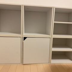 ホワイト 棚/キューブボックス※無料でお譲りいたします！12/2午前に引き取ってくださる方優先！の画像