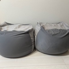 【取引中】無印　ビーズクッション2点の画像