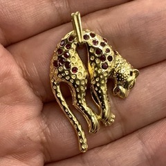 K18 18金 パンサートップ パンサーペンダント ルビー 6.5g