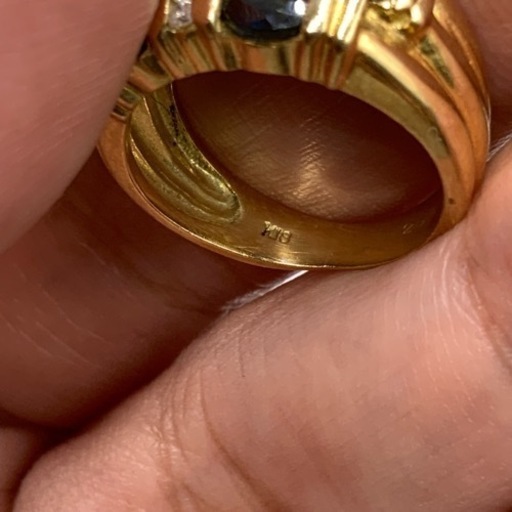 K18 18金　サファイヤリング　ダイヤモンドリング　4.7g