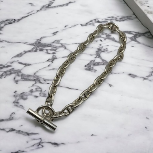 HERMES エルメス　シェーヌダンクルネックレス　GM 29リンク