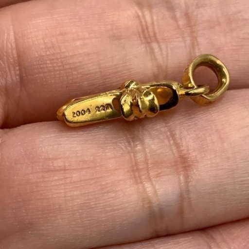 クロムハーツ　ベビーファットパヴェダイヤ　22K 3.4g 袋　箱　インボイス原本修正