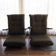 【値下げ】座椅子 リクライニングチェア 2脚の画像