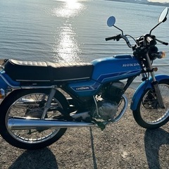 実働 125cc ホンダ ベンリイ CB125T-I 青 ブルー  1977年の画像