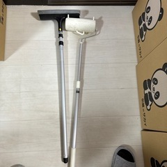 伸縮コロコロと車等を洗えるモップ水切り付き