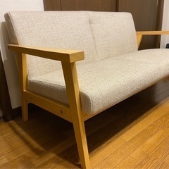 2人掛けソファ　ナチュラルテイストの画像