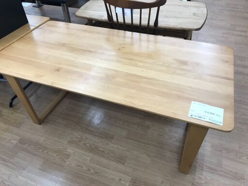 ★ジモティ割あり★  ダイニングテーブル ナチュラル H66×W150×D76 クリーニング済み KJ3718