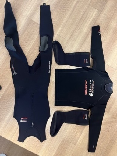 早い者勝ち！マズメmazume✖️AIMS ウェットスーツ3点セットブラックＬ