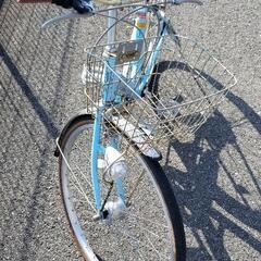 可愛い水色の女の子用自転車