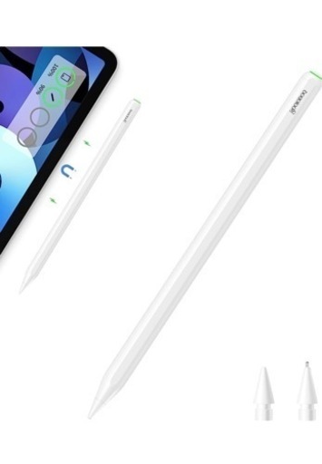 スタイラスペン iPad用ペンシル 磁気吸着充電　ワイヤレス充電　替ペン先付き