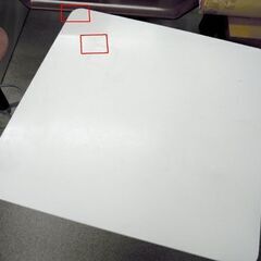 【訳あり格安】白いテーブル 業務用カフェテーブル 正方形 90×90cm 角テーブル 札幌市北区屯田の画像