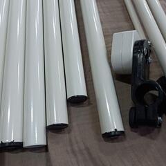 110e FIELDOOR つっぱり日よけスクリーン 【ライトベージュ】 幅303cm×奥行90cm×高さ122~302cm ベランダ テラス 　y112706eの画像