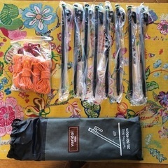 【新品】キャンプ用スチールペグ 30cm×8本