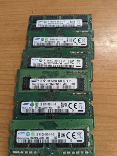 ノートPCメモリ12GB（2GB☓6枚）PC3 DDR3 SAMSUNGサムスン