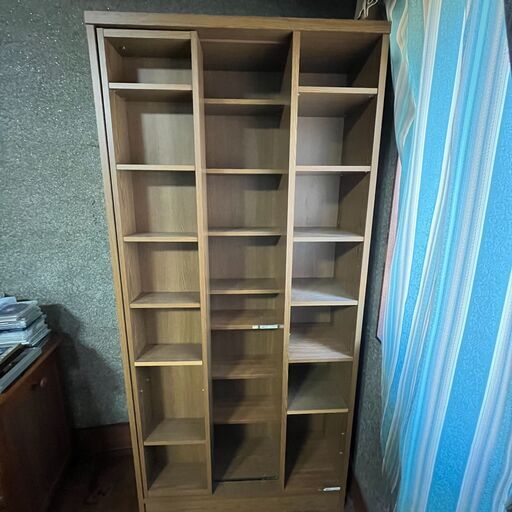 【本棚 スライド 大容量 スライド式 幅85cm 高さ180cm 収納ケース ブックシェルフ 収納棚