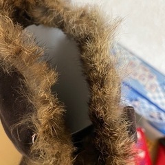 新品　中側豹柄ファースエードロングブーツの画像