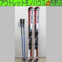 メンテ済 嘆かわしい 120cm 靴22cm ROSSIGNOL 子供用スキーセット 中古