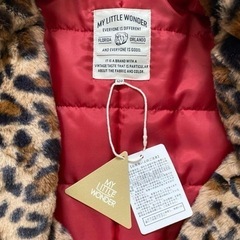 【新品未使用タグ付き】ヒョウ柄ファーコート キッズ120cmの画像