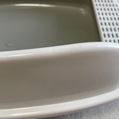 猫 トイレ 獣医師開発 　ゆったり広々サイズ 大型猫 大きいサイズ 子猫から成猫まで使える 砂の飛び散り防止  ニオイの広がり防止 (ライトグレー,56*40*20cm)の画像