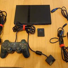 （ジャンク品）PS2本体（SCPH-70000）D端子ケーブル+...