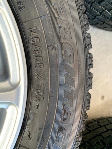 格安❗️社外ホイール　スタッドレスタイヤ　145/80R13 軽自動車