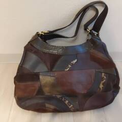 美品　COACH / コーチ F15462 マディソン マギー シグネチャー パッチワーク レザー ショルダーバッグ