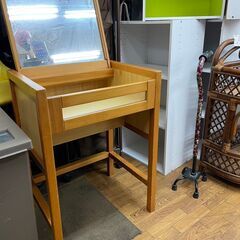 ドレッサー　No.7949　化粧台　折りたたみ式　ナチュラルカラー　【リサイクルショップどりーむ鹿大前店】の画像