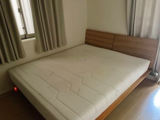 無印良品ベッドフレーム　スモール2台=クイーンサイズ