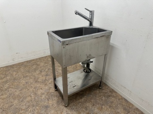 マルゼン　ＭＡＲＵＺＥ　業務用　ステンレス　１槽シンク流し台　蛇口付き　厨房　飲食店　W３５０ｘD６００ｘH８５０ｍｍ