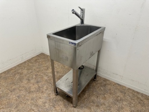 マルゼン　ＭＡＲＵＺＥ　業務用　ステンレス　１槽シンク流し台　蛇口付き　厨房　飲食店　W３５０ｘD６００ｘH８５０ｍｍ