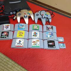 Nintendo64　本体とソフト11本。全て起動確認済みの画像