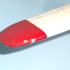 ビンテージ置物 　木製 スイス山岳救難機模型　中古　箱なし　フィリッピン製　訳あり部分　の画像