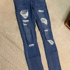 ダメージ デニムスキニーパンツ