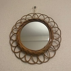 【楽天】ラタン　ミラー　鏡