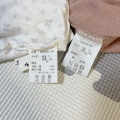 〈31〉ベビー服　アカチャンホンポ　トップス&サロペット風ロンパース2点セット　70　の画像