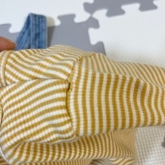 〈32〉ベビー服　H&M　スヌーピーデニムサロペットスカート　4-6M　70の画像